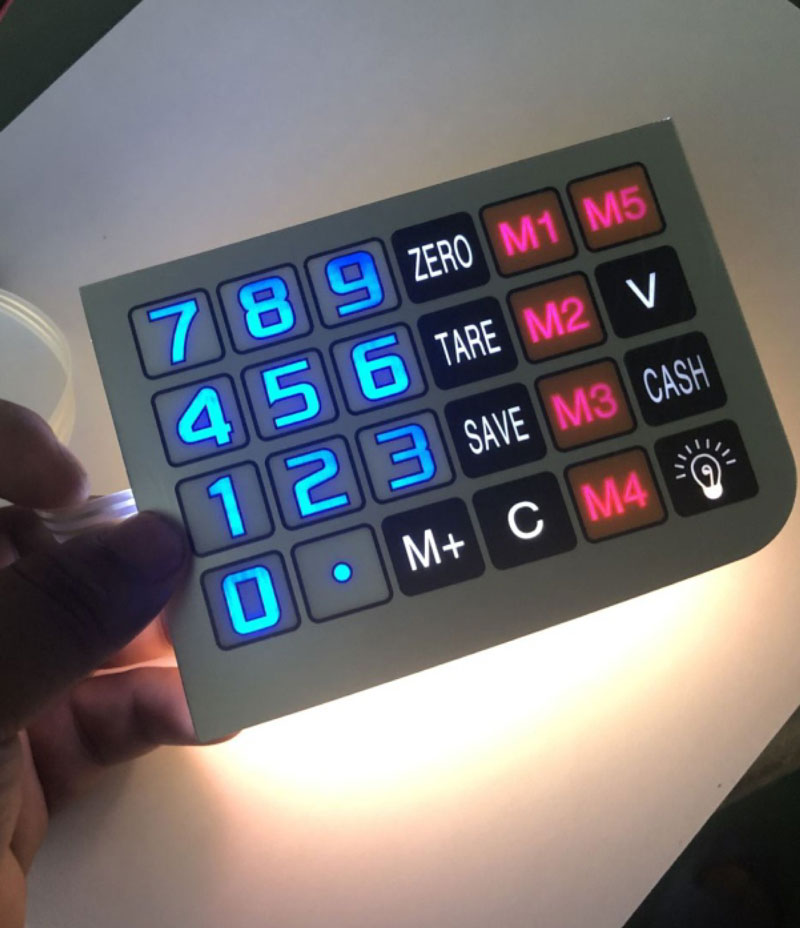 Capacive Membrane Switch ma wybór podświetlenia postaci 